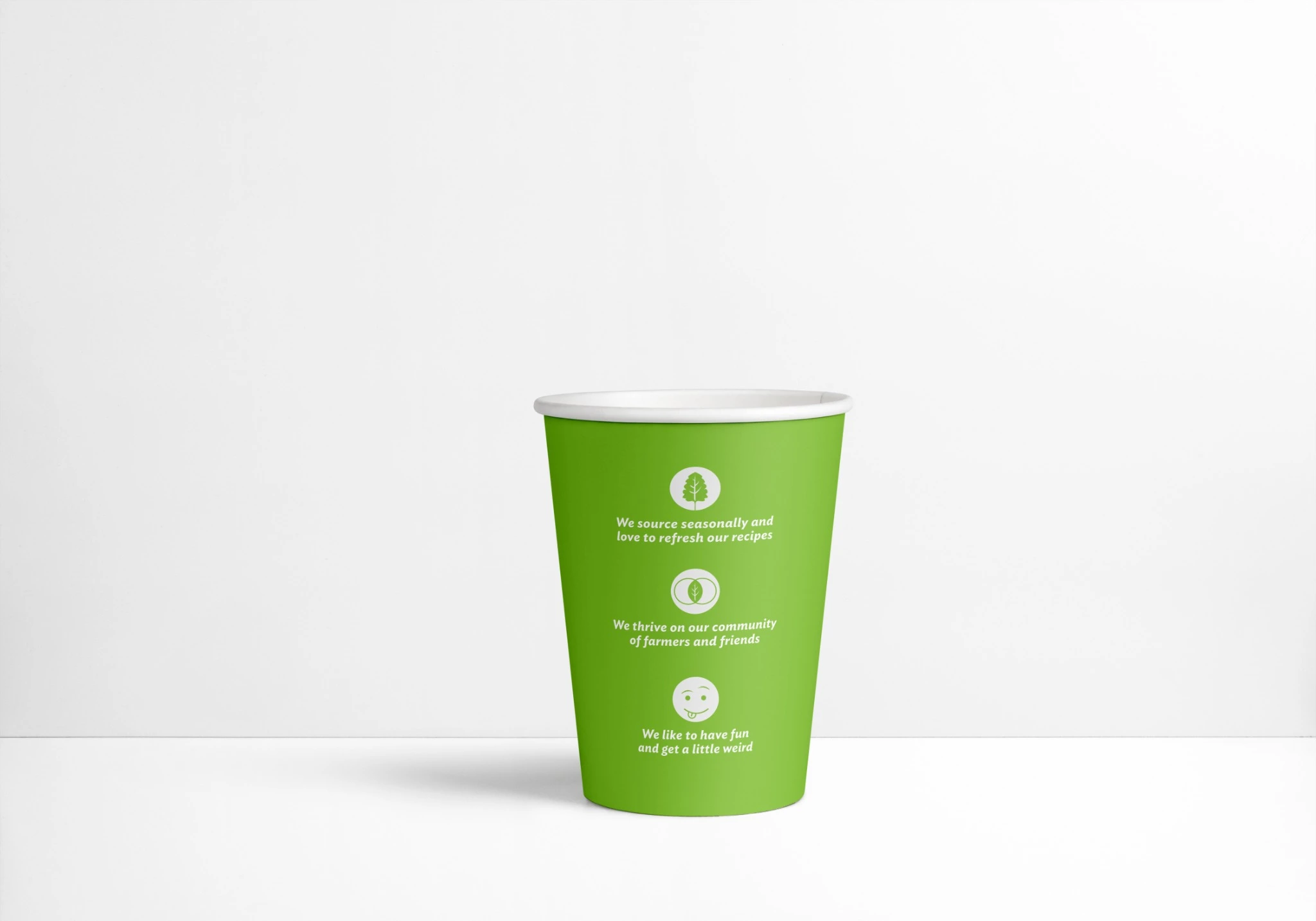 An alternate cup-panel treatment.