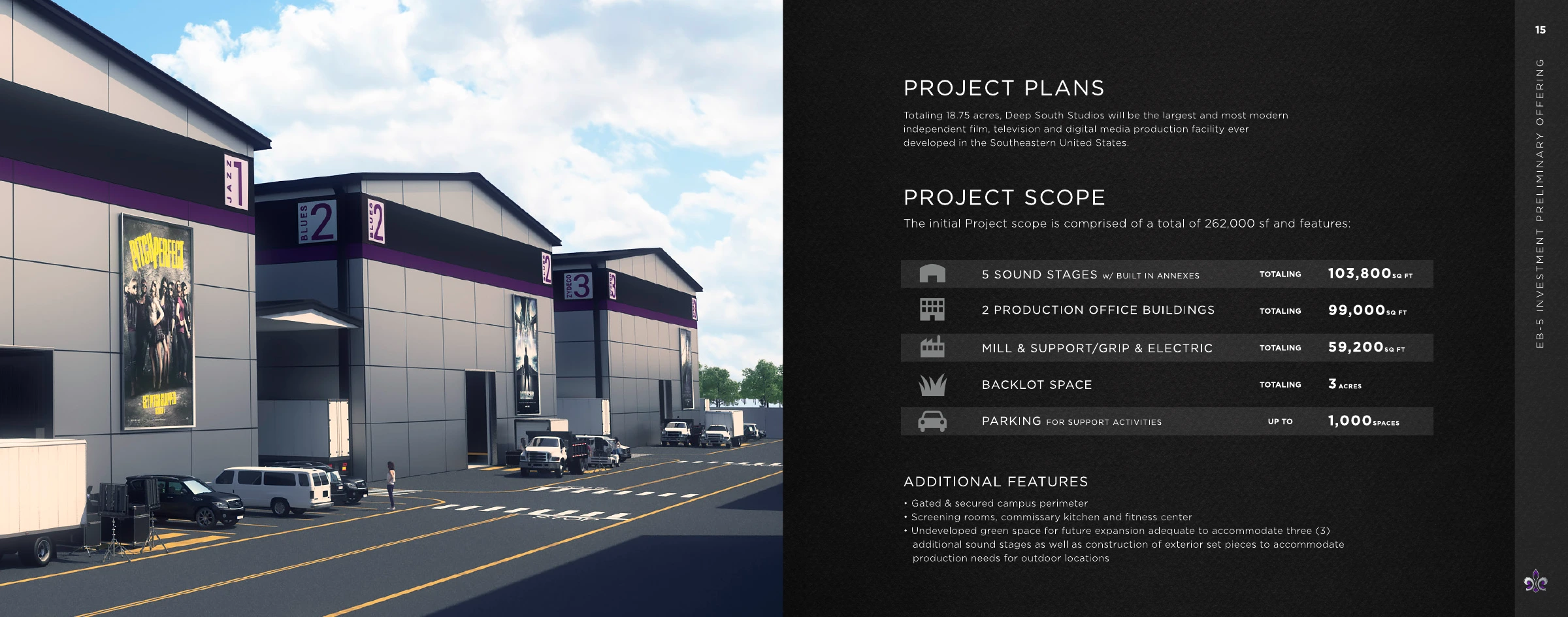 Presenting the original campus plan and scope.