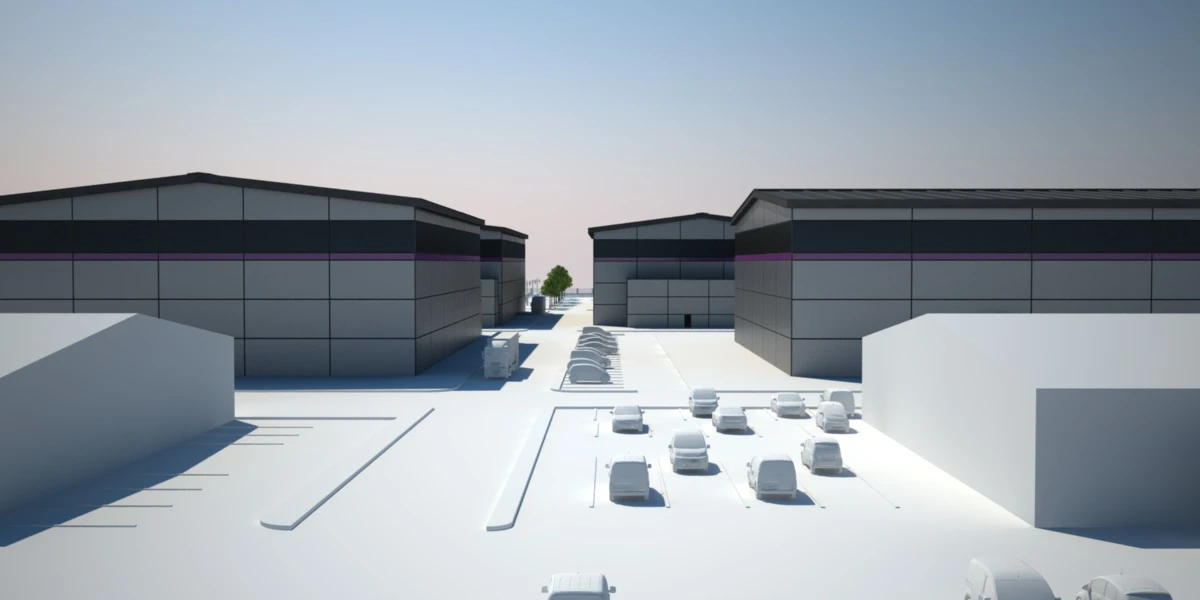 Early development of the spaces between buildings.