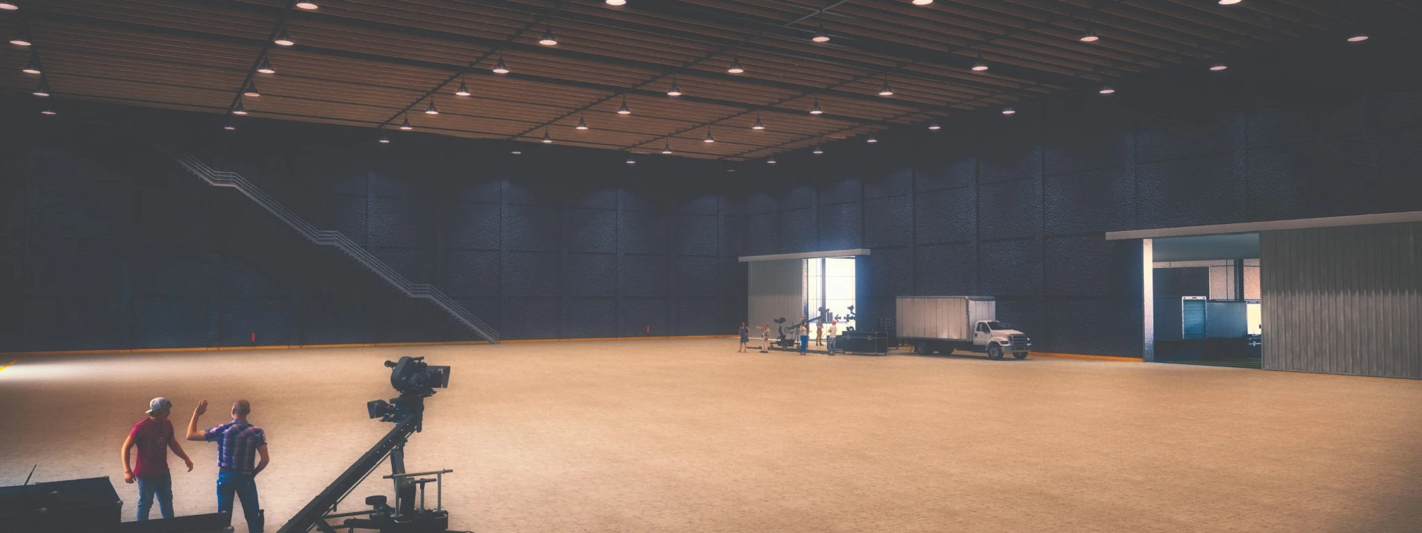 An alternate lighting treatment of the soundstage.