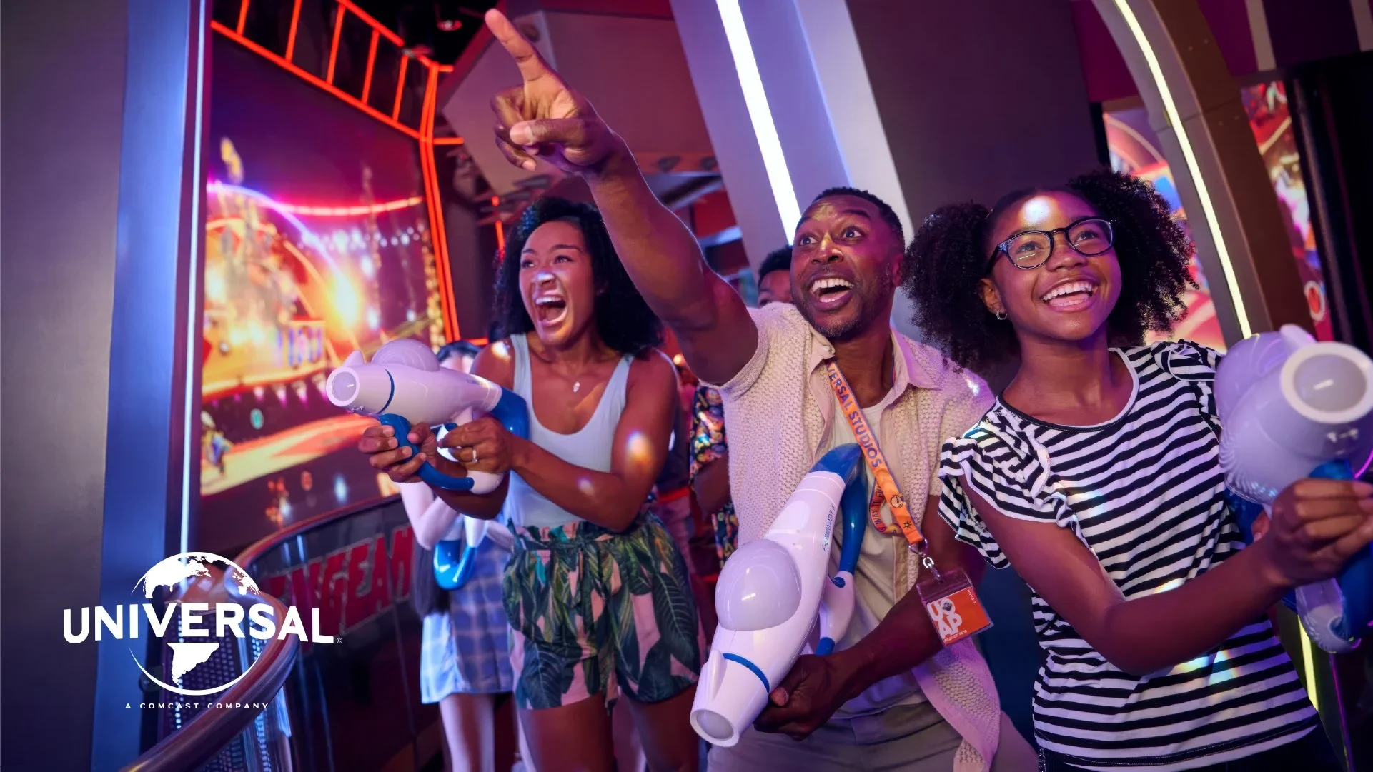 The E-Liminator X in the hands of guests. Photography: Universal Studios.